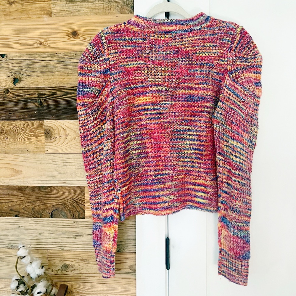 Anthropologie En Saison Oprah's Favorite List Space Dye Puff Sleeve Sweater - Picture 5 of 5